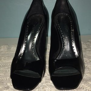 BCBGirls Black Open Toe Shoes